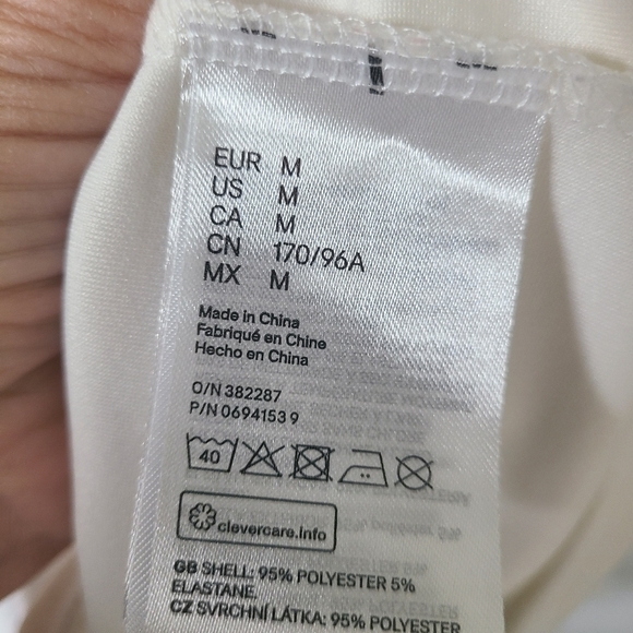 H&M White Blouse with Long Bell Sleeves Size Medium - Picture 8 of 8